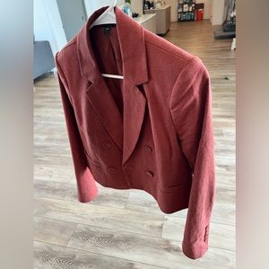 Express One Button Cropped Blazer